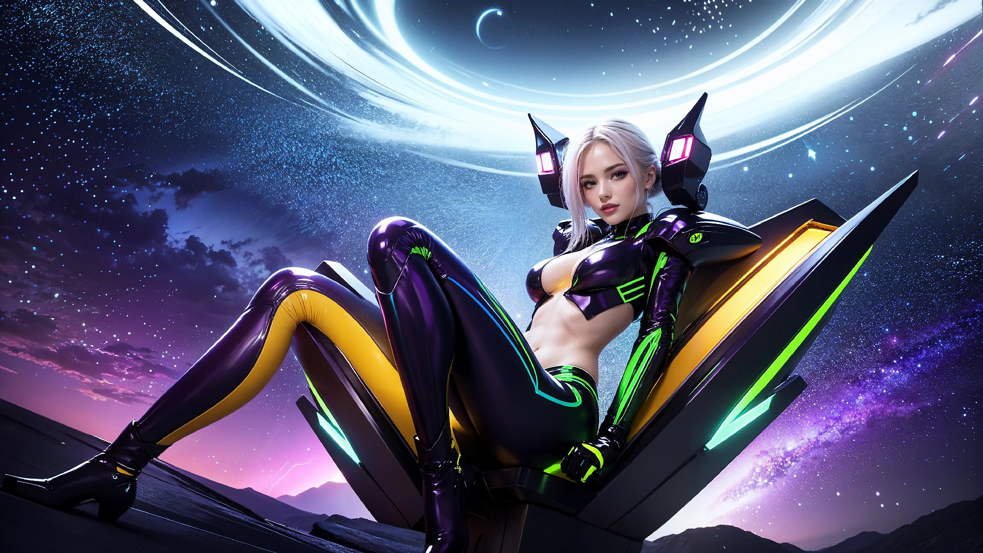 Charming Girl in an Alien Thunderstorm World