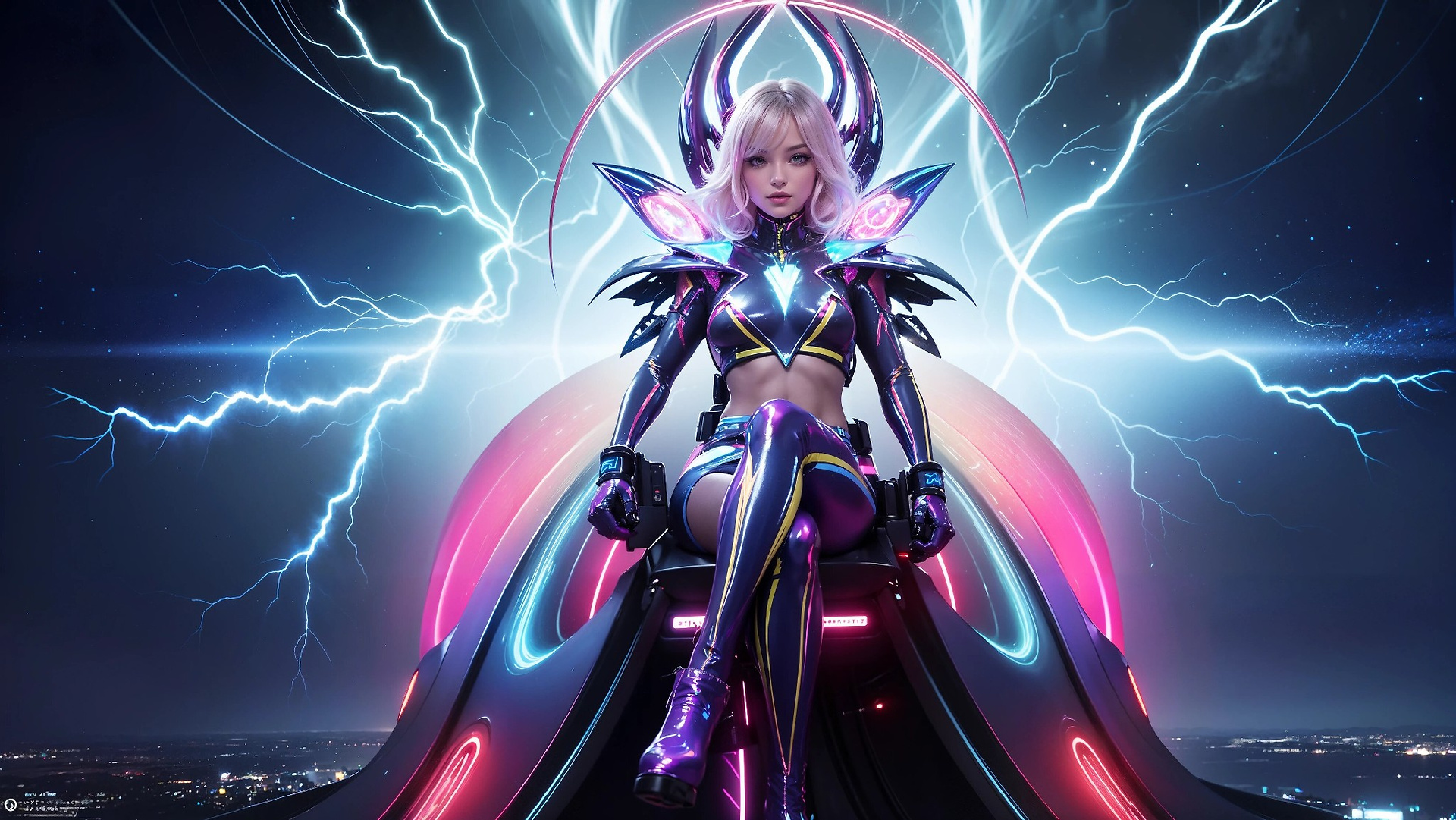 Charming Girl in an Alien Thunderstorm World