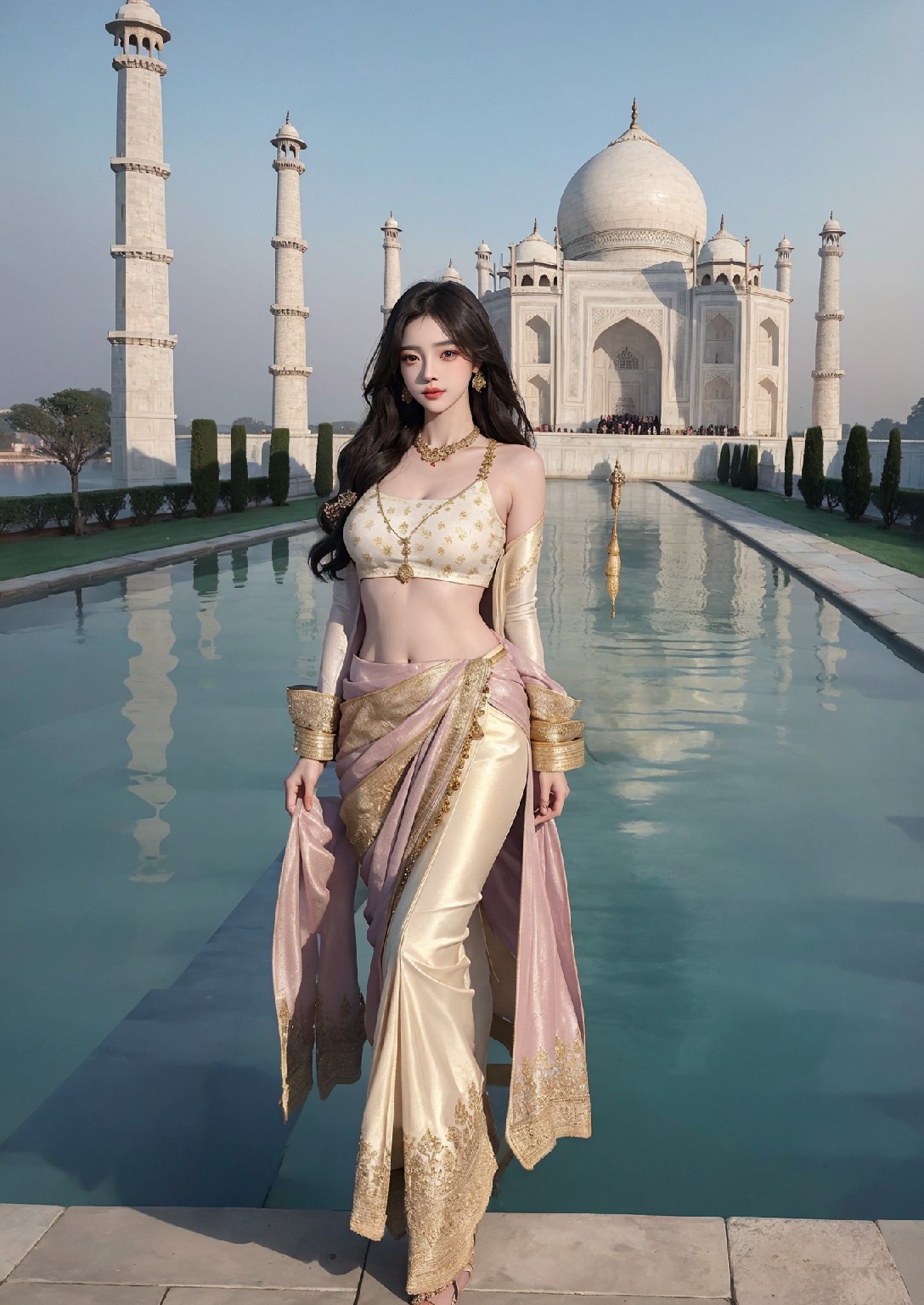 Beautiful Woman of the Taj Mahal