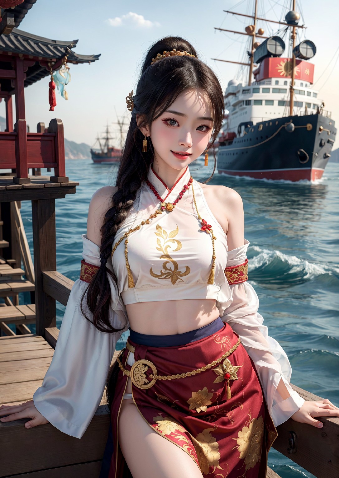 航行到西方的東方女孩