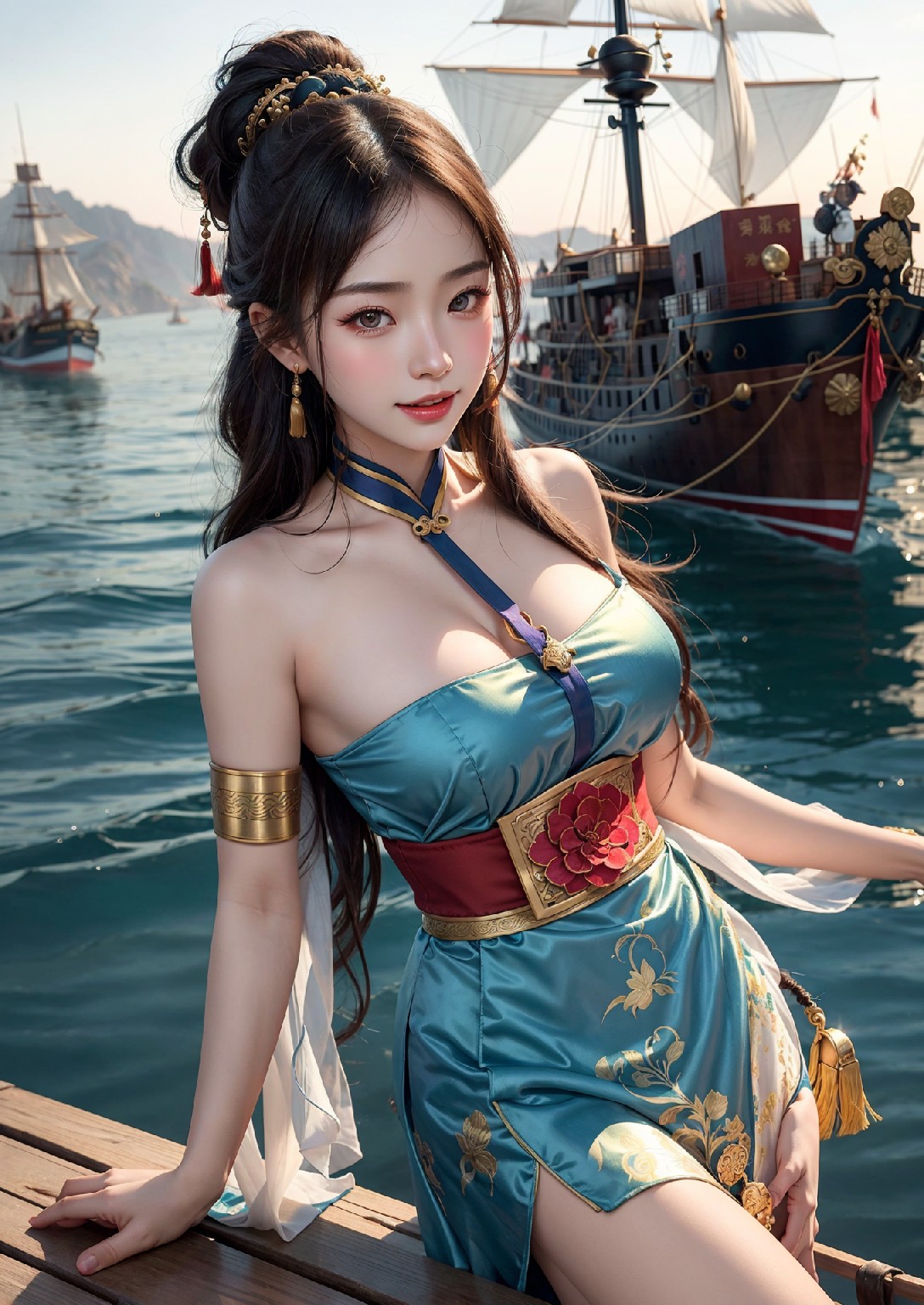 航行到西方的東方女孩