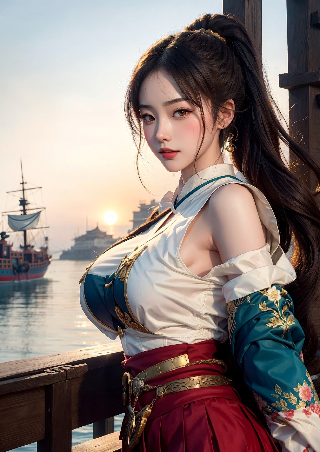 航行到西方的東方女孩