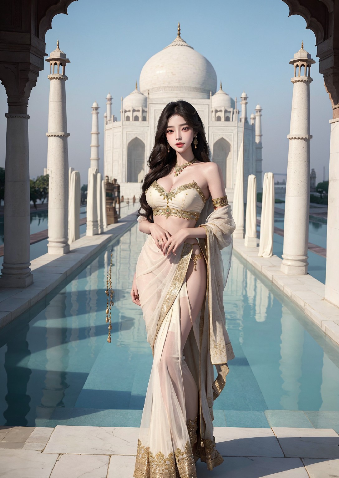 泰姬陵的美麗女人