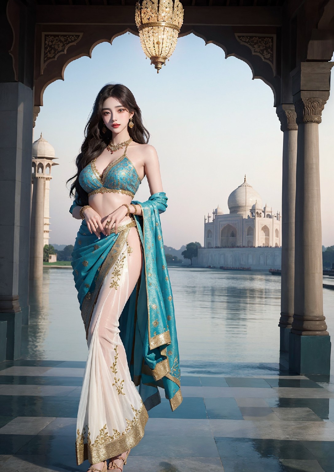 Beautiful Woman of the Taj Mahal