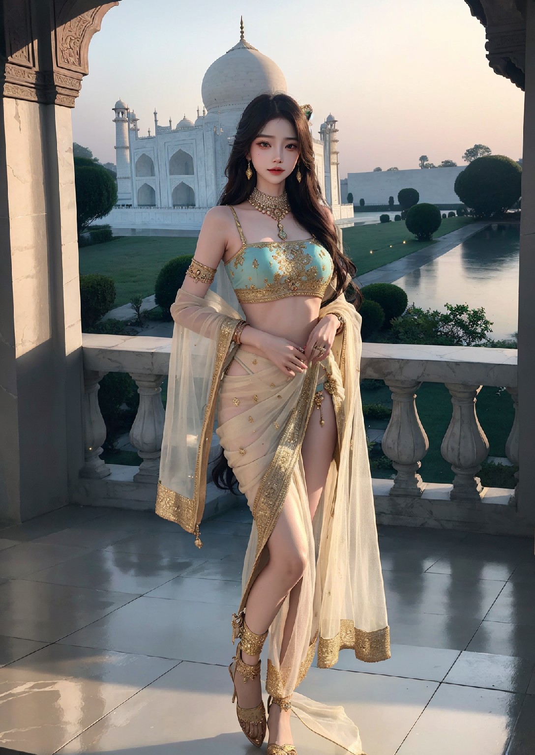 泰姬陵的美麗女人