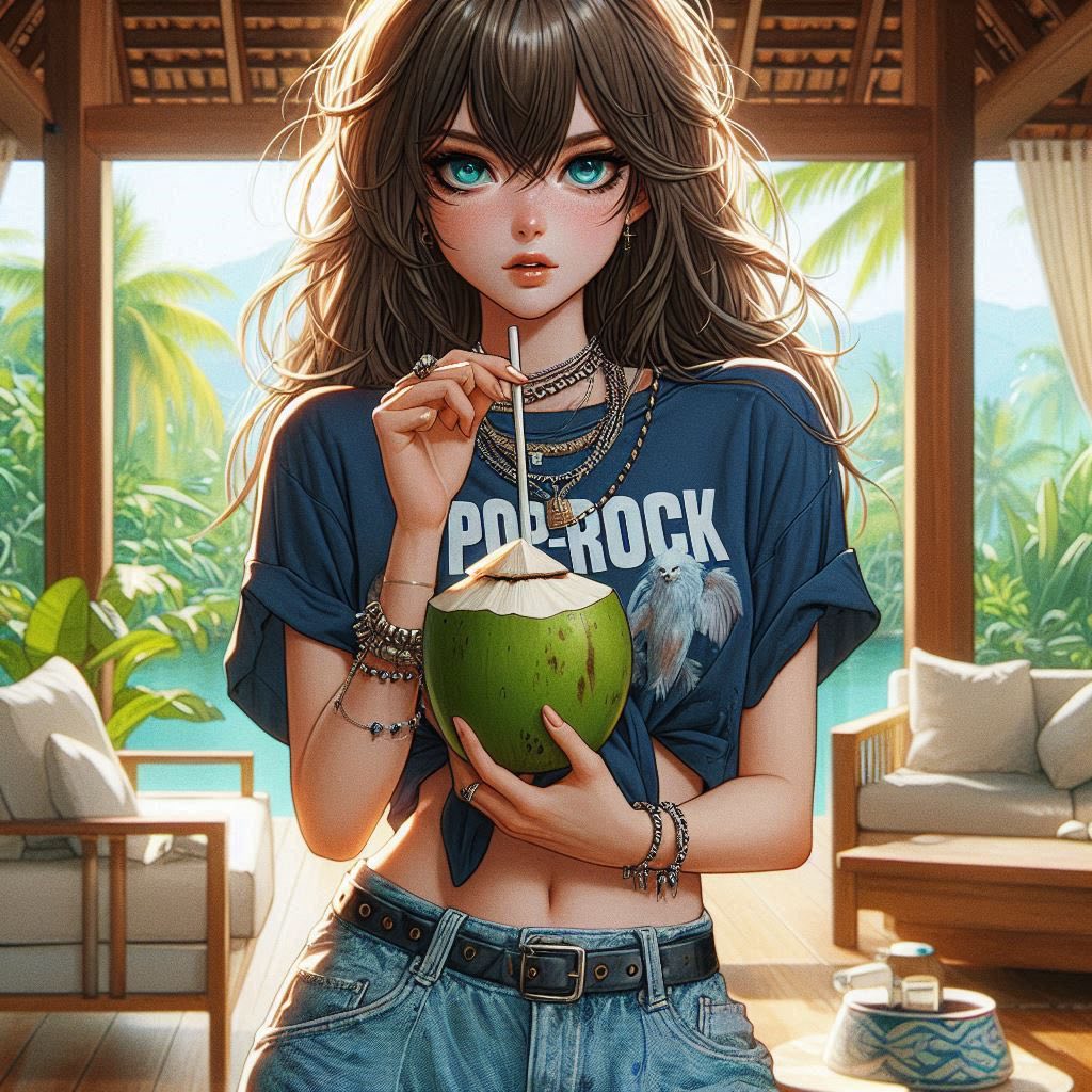 Cool juice at a tropical resort