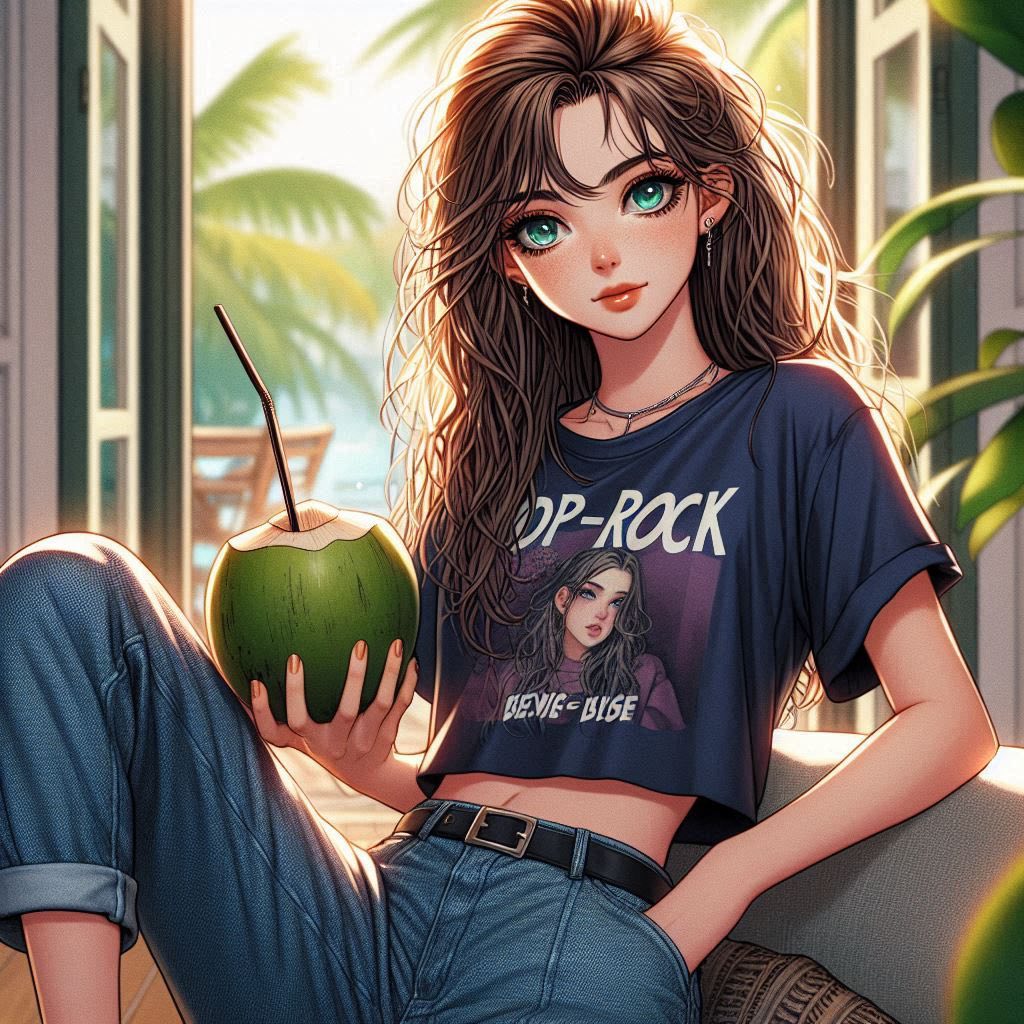 Cool juice at a tropical resort