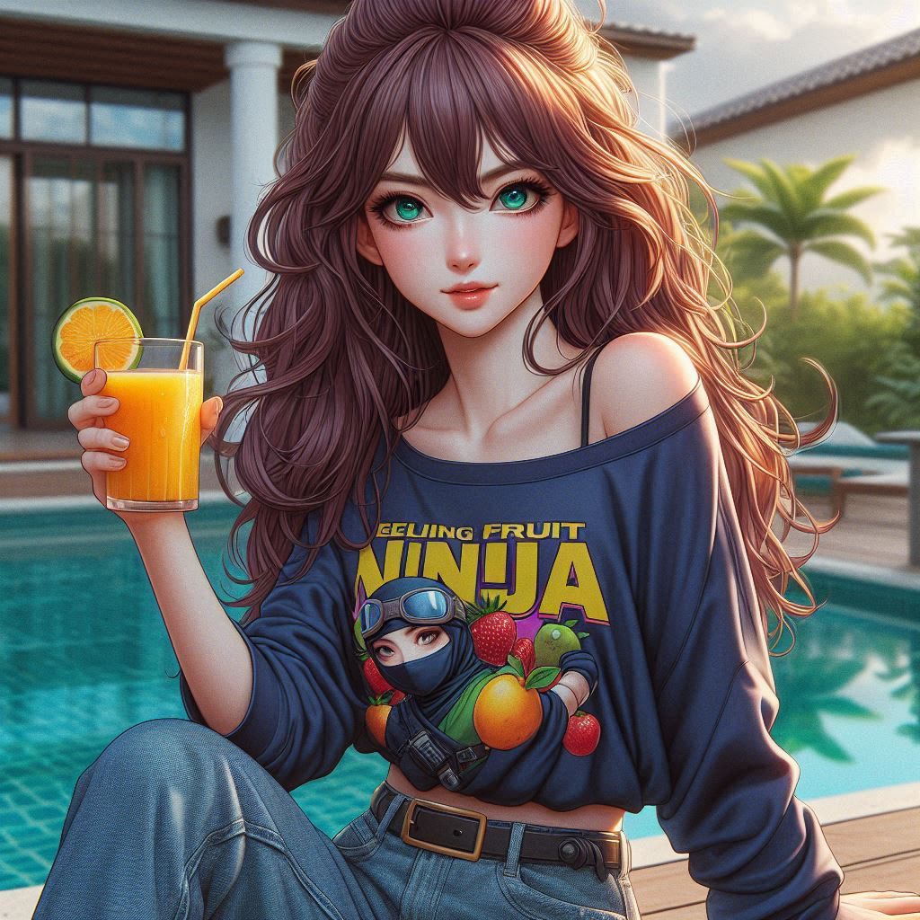 在熱帶渡假村喝涼的果汁