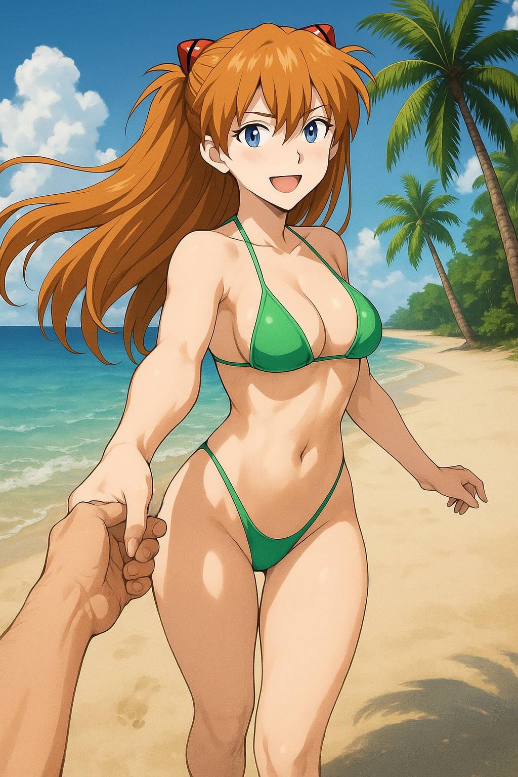 Summer is hot. It's best to go to the beach to cool off.