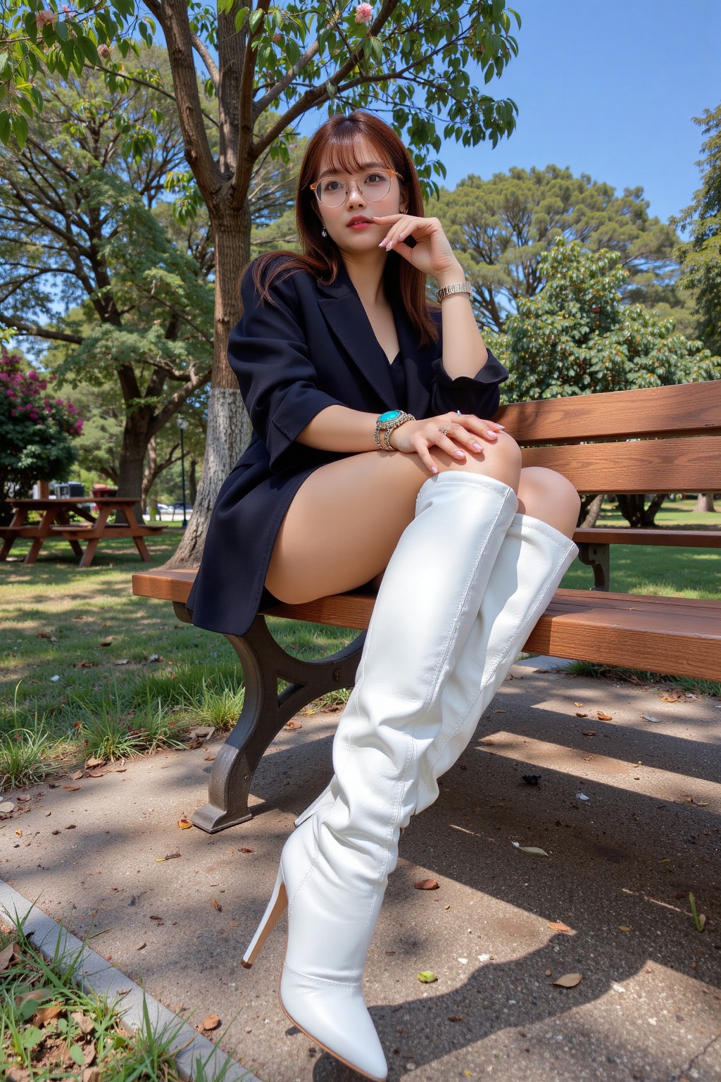 Tired. Take a break in the park