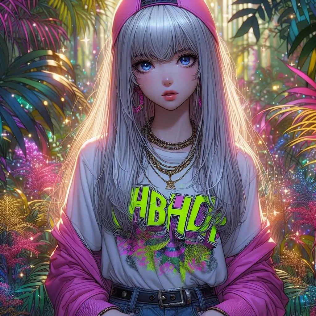 Punk Girl in the Jungle of the Future