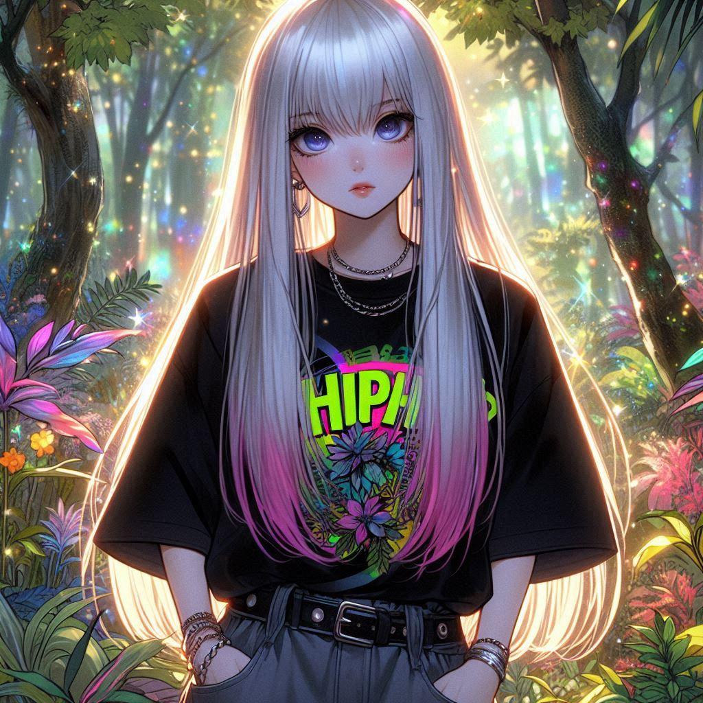 Punk Girl in the Jungle of the Future