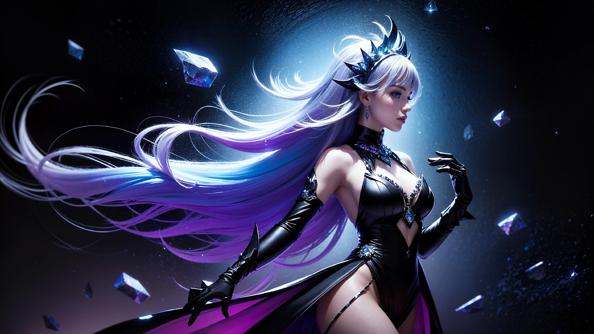 Vibrant Cosmic Princess Fashion