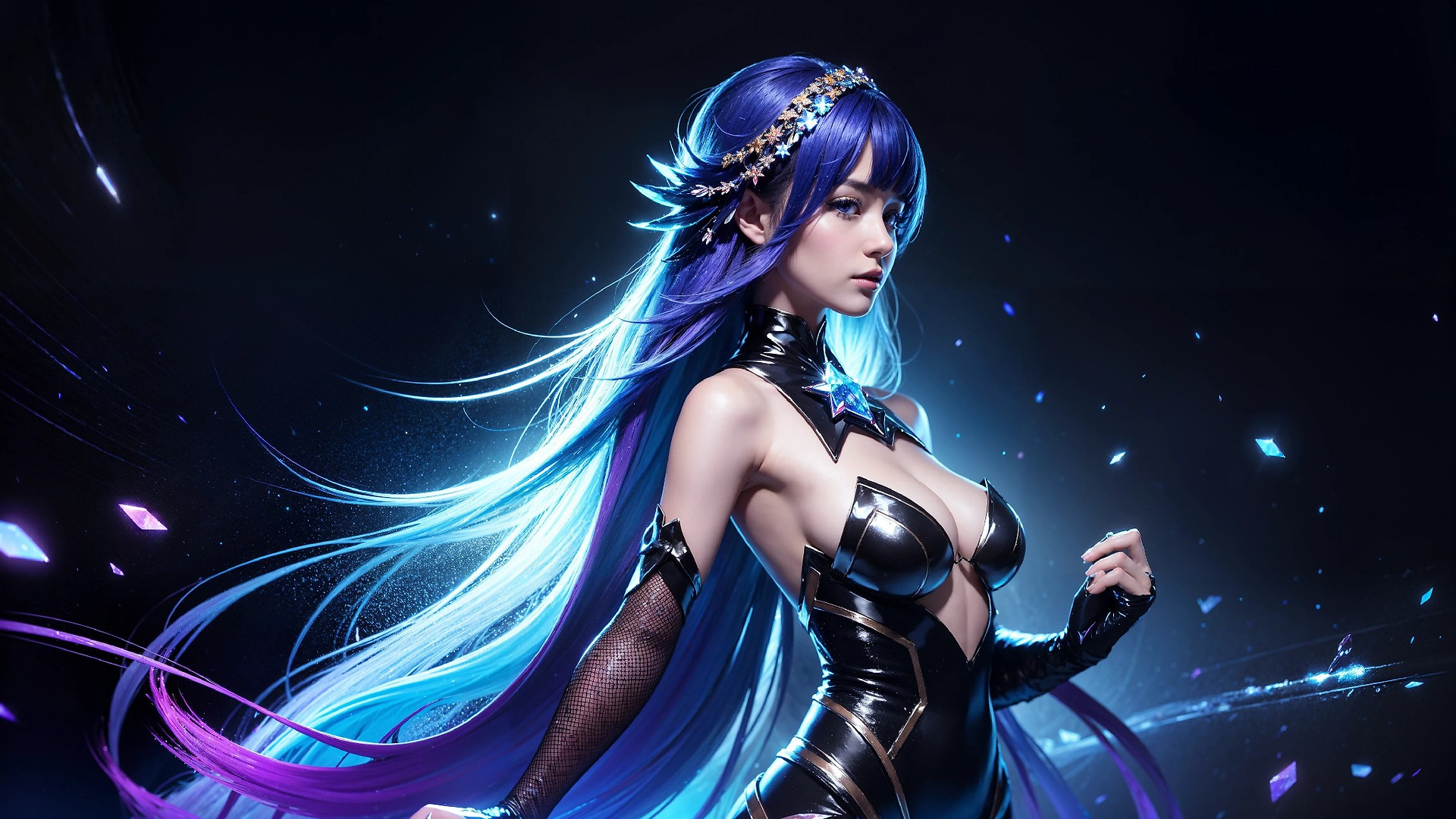 Vibrant Cosmic Princess Fashion