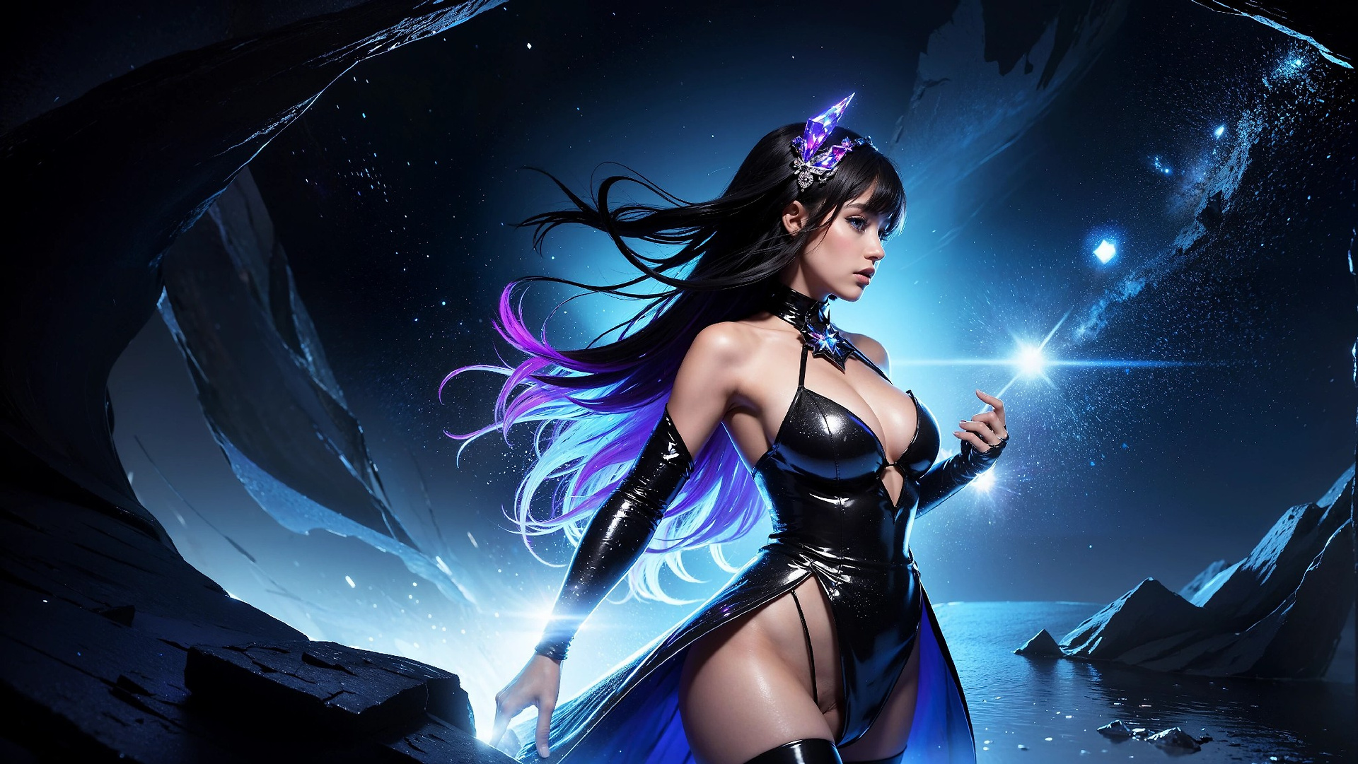 Vibrant Cosmic Princess Fashion