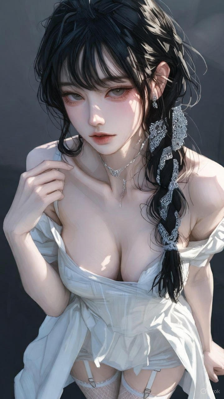 White off shoulder multilayer gauze
