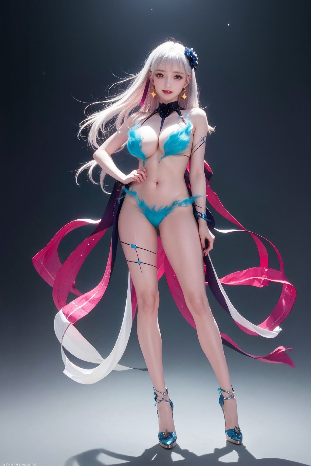 Kama-SwimsuitBlueFire