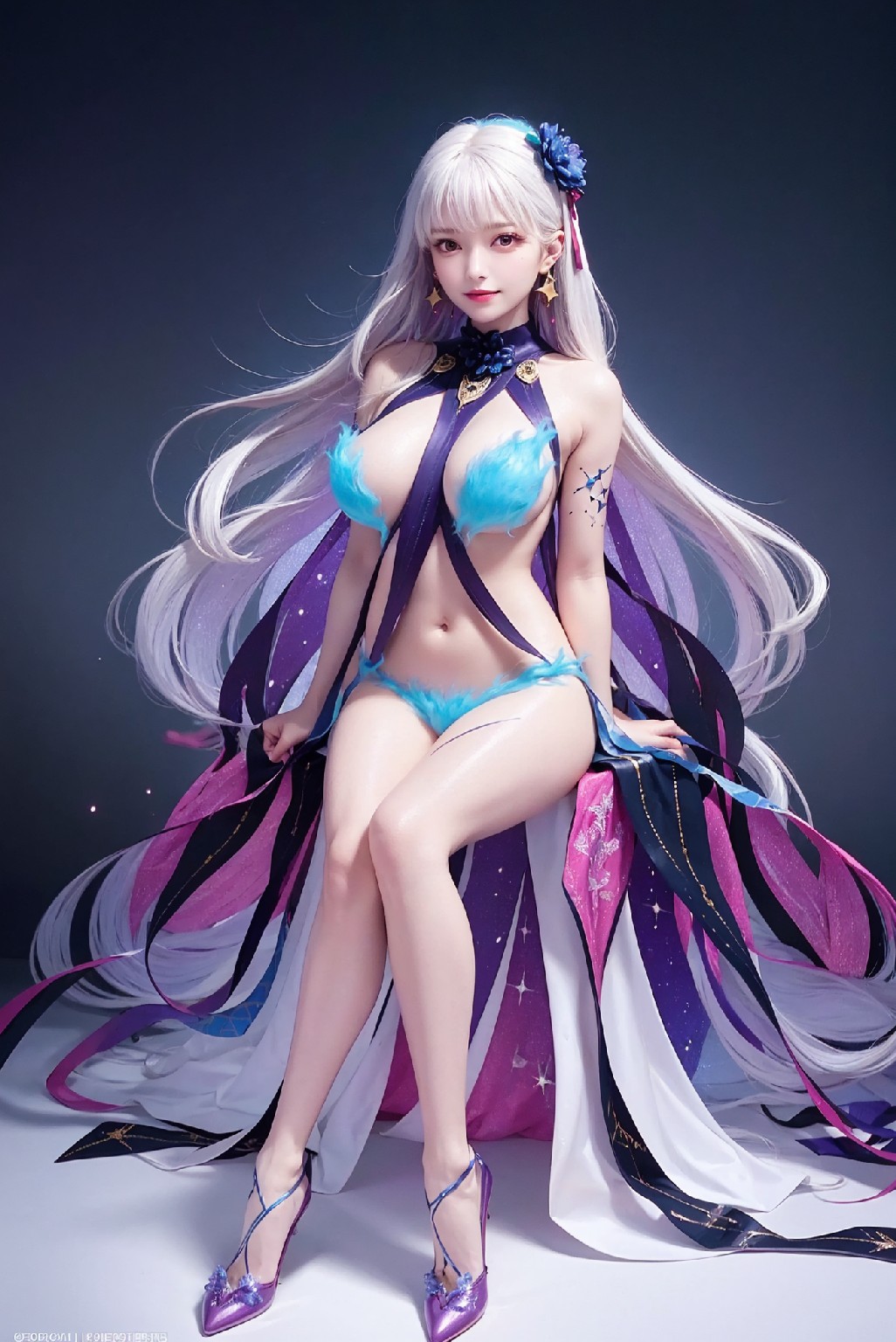 Kama-SwimsuitBlueFire