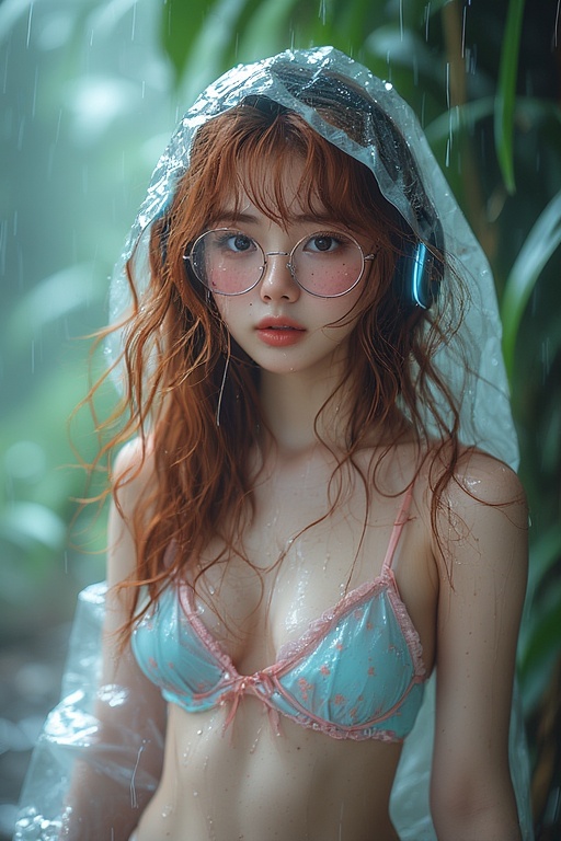 Raincoat on world tuned out