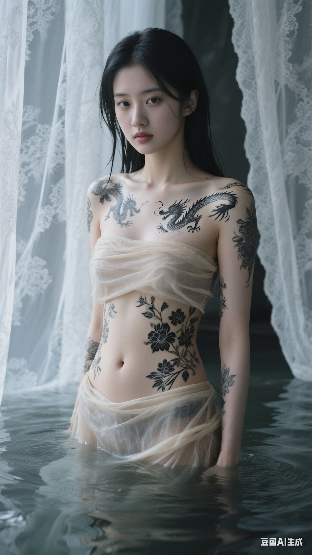 Tattooed Snake Scorpion Beauty