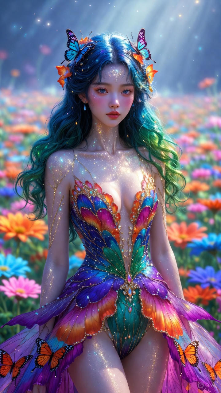 Petals and Butterfly Wings Tights