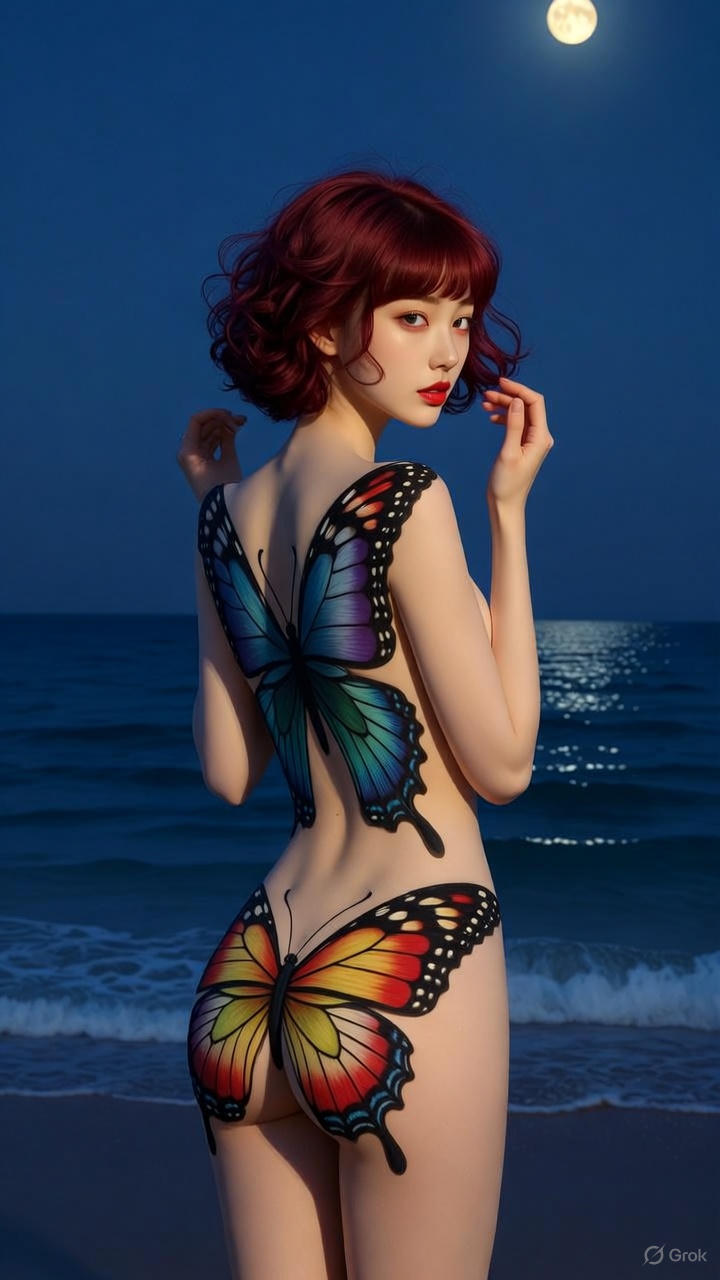 Butterfly Body Painting