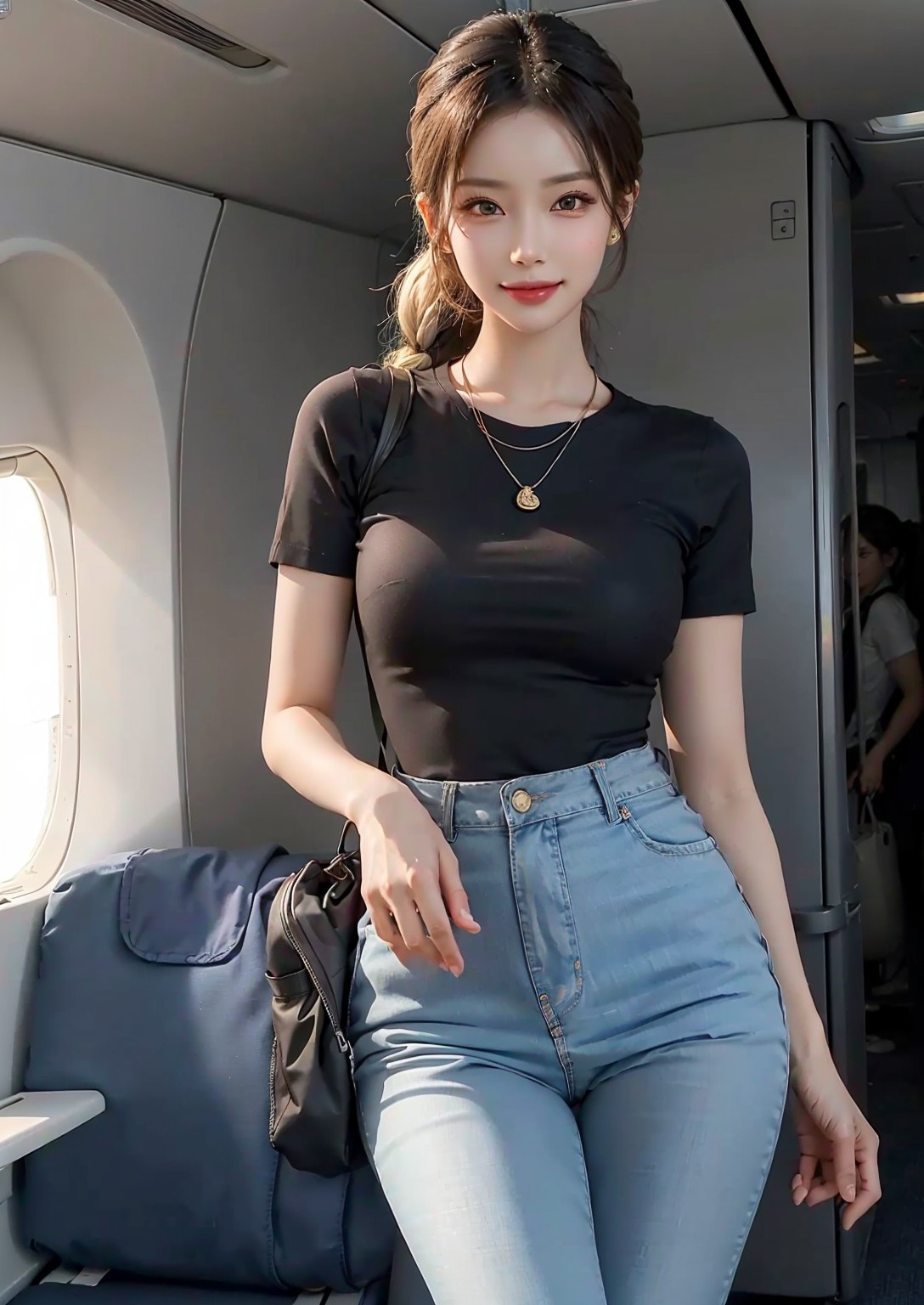 Lazy flight attendant