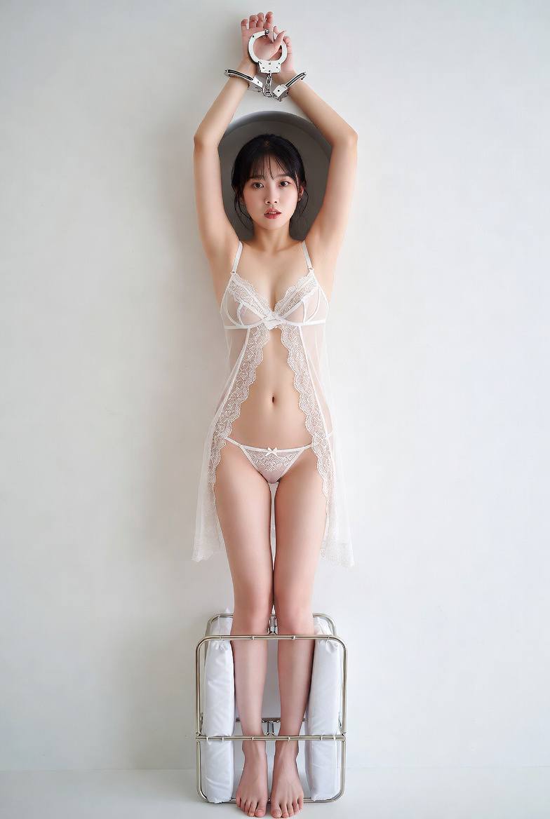 Girl tied to a wall