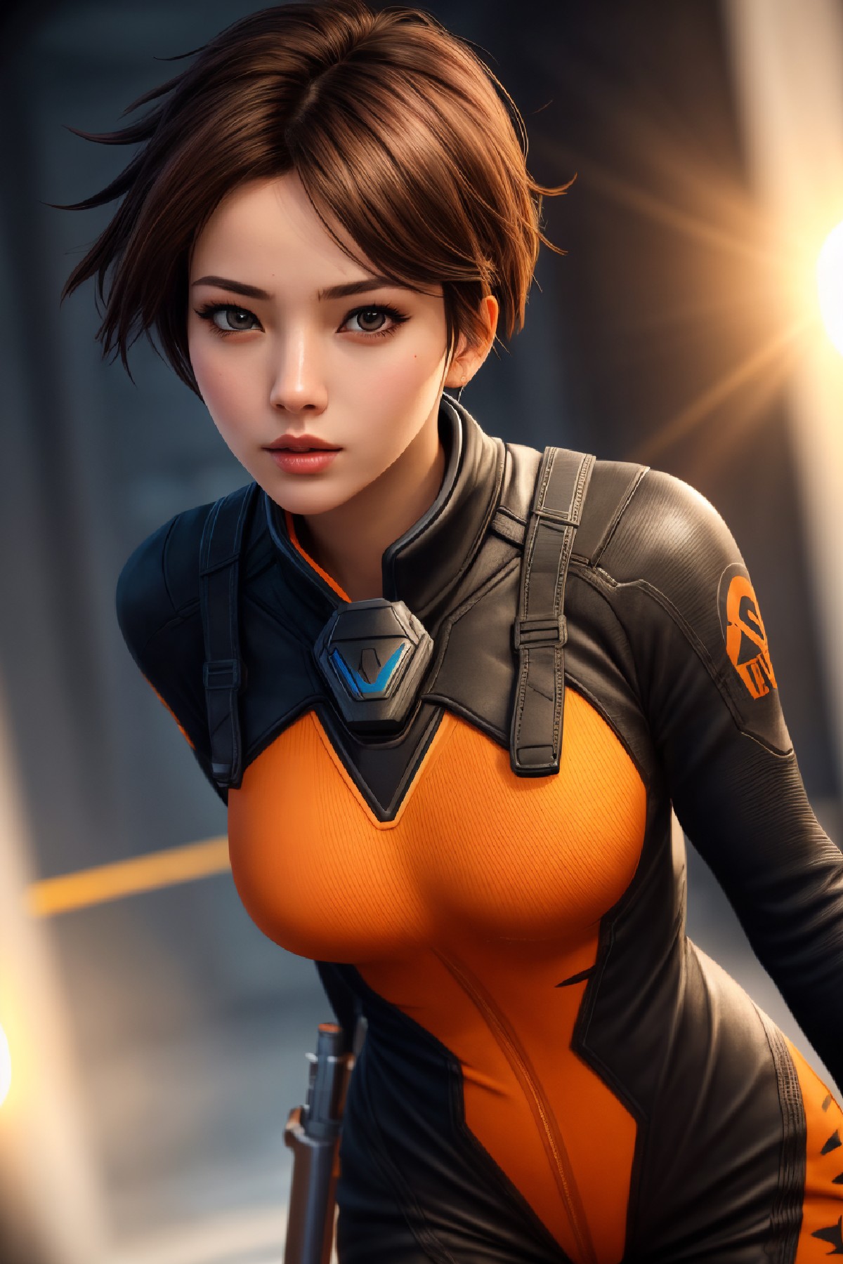 Lena Oxton, code-named "The Hunt"