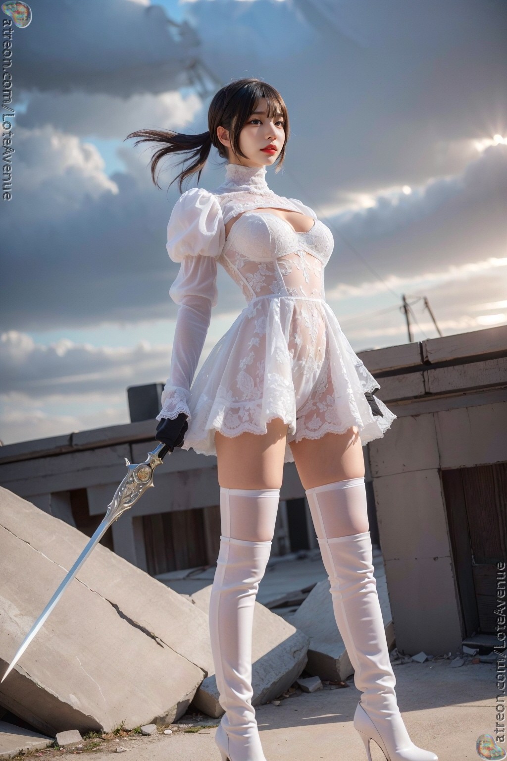 Kosa 2B Cosplay (White Version)