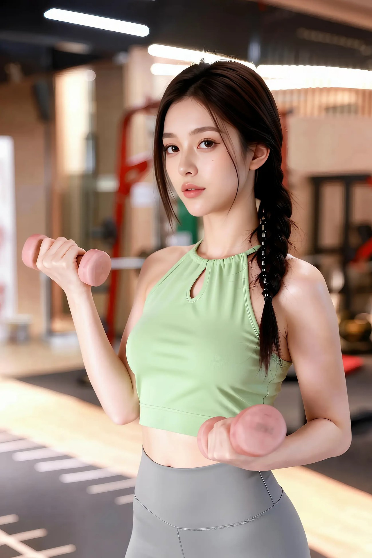 Sister Hee Lei - Avocado Green Digging Short Edition Sports Vest