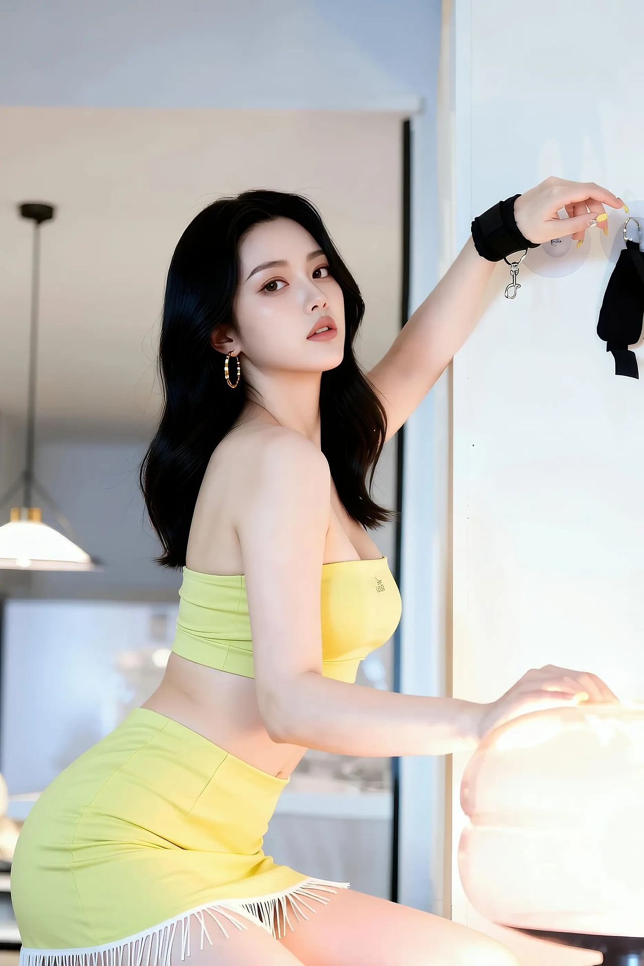 Leyao - Bright Yellow Waistband Girl
